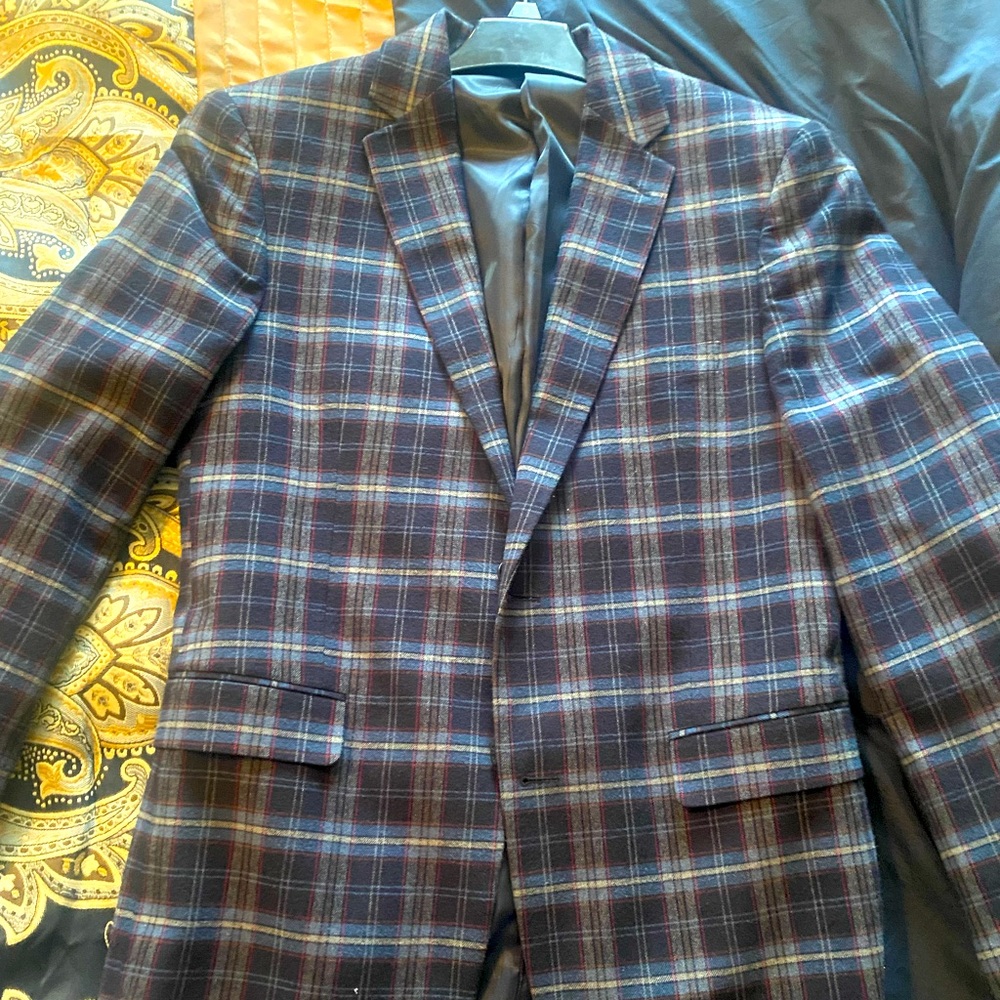 Plaid blazer 36R